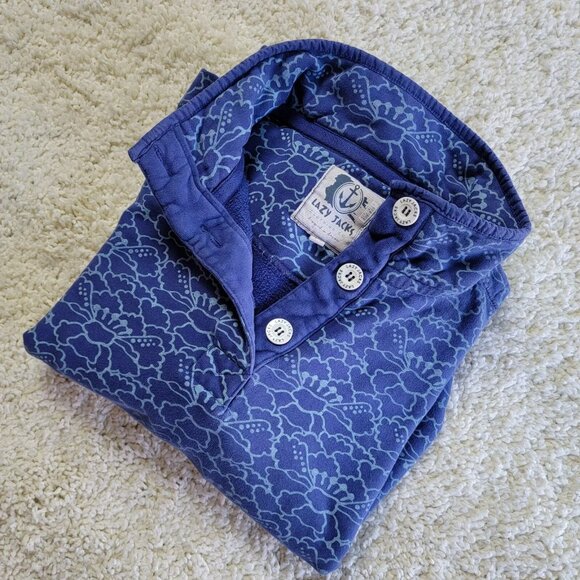 Lazy Jacks Pullover Women's Size 14 Sea Shell Print 100% Cotton High Neck - Picture 5 of 11